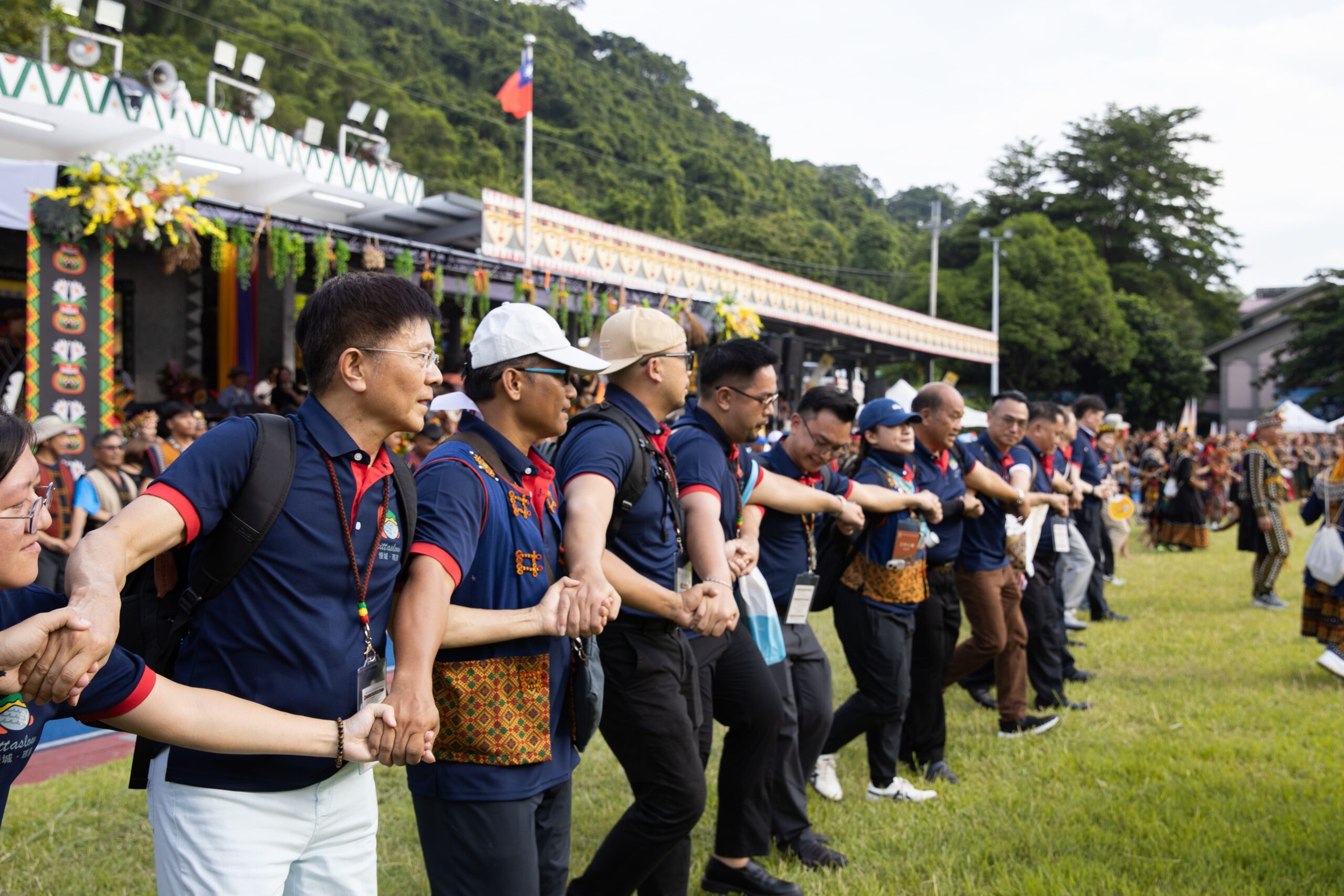 International guests join the traditional Harvest Festival in Majia Township and dance together with the local community
